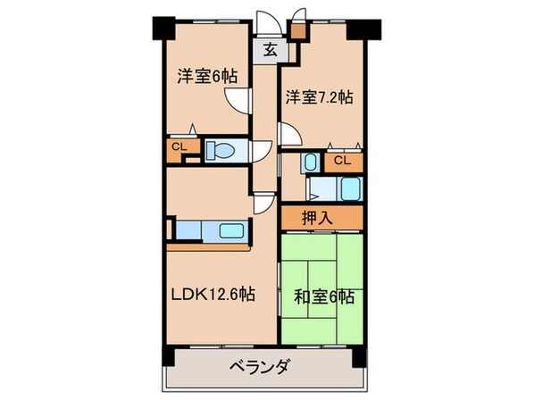 デミュ－ズ木幡の物件間取画像